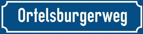 Straßenschild Ortelsburgerweg