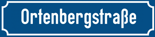Straßenschild Ortenbergstraße
