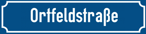 Straßenschild Ortfeldstraße