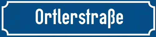 Straßenschild Ortlerstraße