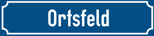 Straßenschild Ortsfeld