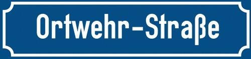 Straßenschild Ortwehr-Straße