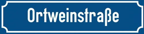 Straßenschild Ortweinstraße