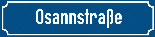 Straßenschild Osannstraße