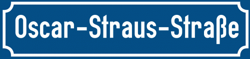 Straßenschild Oscar-Straus-Straße