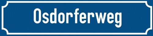 Straßenschild Osdorferweg