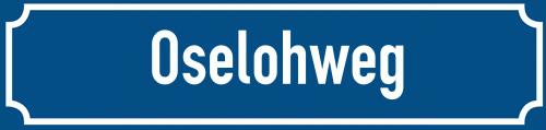 Straßenschild Oselohweg