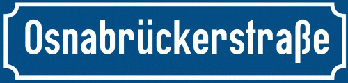 Straßenschild Osnabrückerstraße zum kostenlosen Download