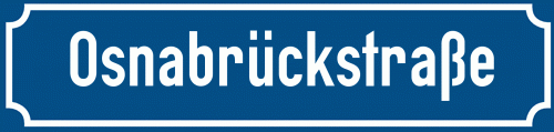 Straßenschild Osnabrückstraße zum kostenlosen Download
