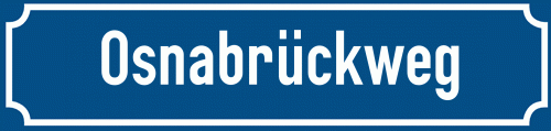 Straßenschild Osnabrückweg