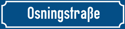 Straßenschild Osningstraße