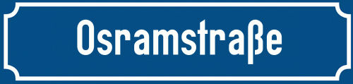 Straßenschild Osramstraße
