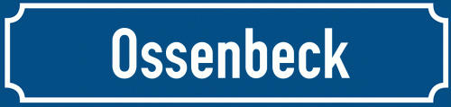 Straßenschild Ossenbeck