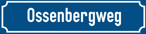 Straßenschild Ossenbergweg