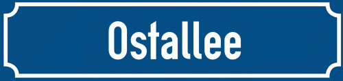 Straßenschild Ostallee