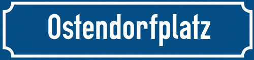 Straßenschild Ostendorfplatz