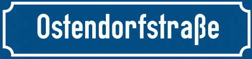 Straßenschild Ostendorfstraße