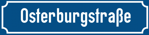 Straßenschild Osterburgstraße zum kostenlosen Download