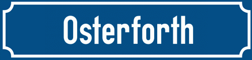 Straßenschild Osterforth