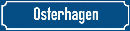 Straßenschild Osterhagen