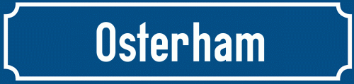 Straßenschild Osterham