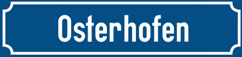 Straßenschild Osterhofen