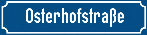 Straßenschild Osterhofstraße
