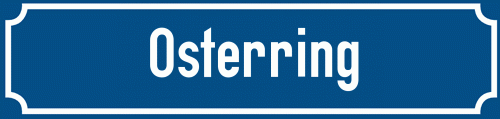 Straßenschild Osterring