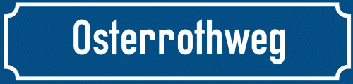Straßenschild Osterrothweg