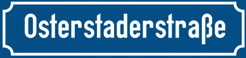 Straßenschild Osterstaderstraße