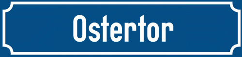 Straßenschild Ostertor
