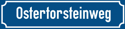 Straßenschild Ostertorsteinweg