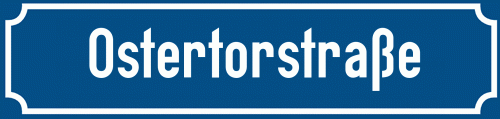 Straßenschild Ostertorstraße zum kostenlosen Download