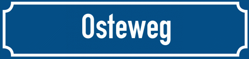 Straßenschild Osteweg