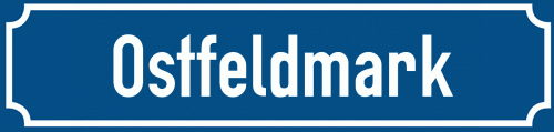 Straßenschild Ostfeldmark