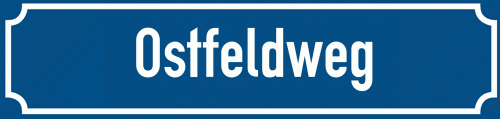 Straßenschild Ostfeldweg