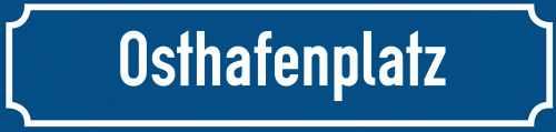 Straßenschild Osthafenplatz