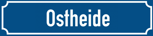 Straßenschild Ostheide