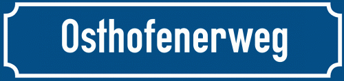 Straßenschild Osthofenerweg