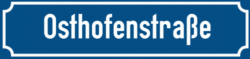 Straßenschild Osthofenstraße