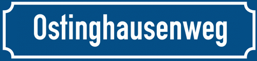 Straßenschild Ostinghausenweg