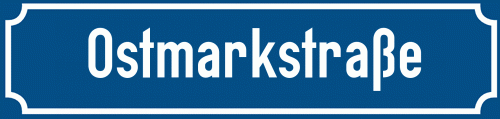 Straßenschild Ostmarkstraße zum kostenlosen Download