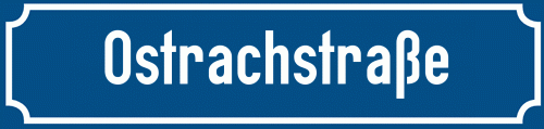 Straßenschild Ostrachstraße