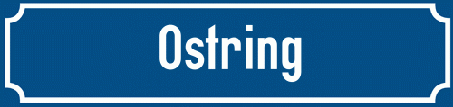 Straßenschild Ostring