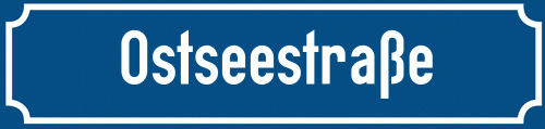 Straßenschild Ostseestraße