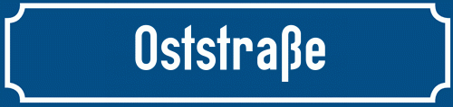 Straßenschild Oststraße