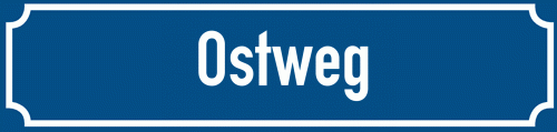 Straßenschild Ostweg
