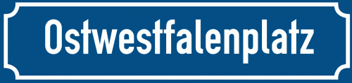 Straßenschild Ostwestfalenplatz