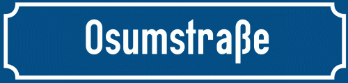 Straßenschild Osumstraße
