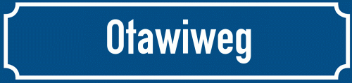 Straßenschild Otawiweg